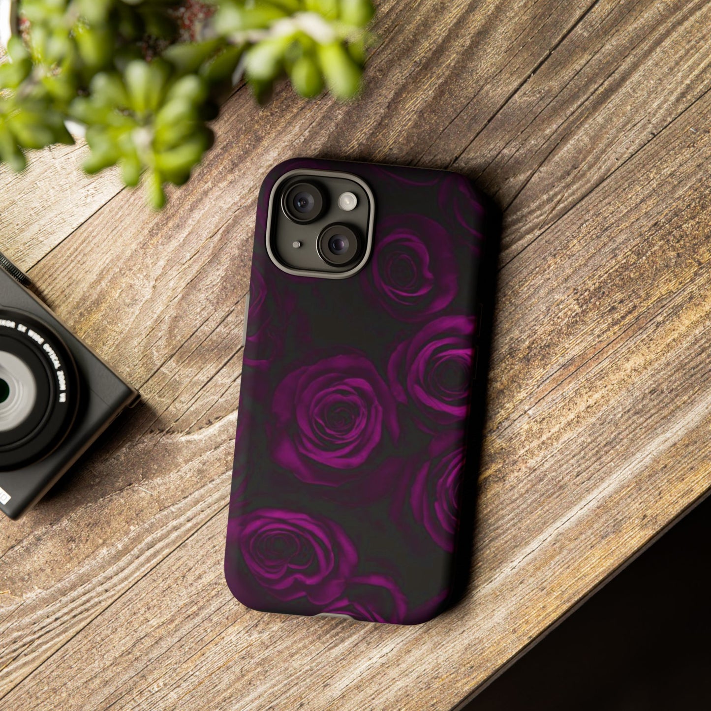 Dark Purple Roses Phone Tough Case