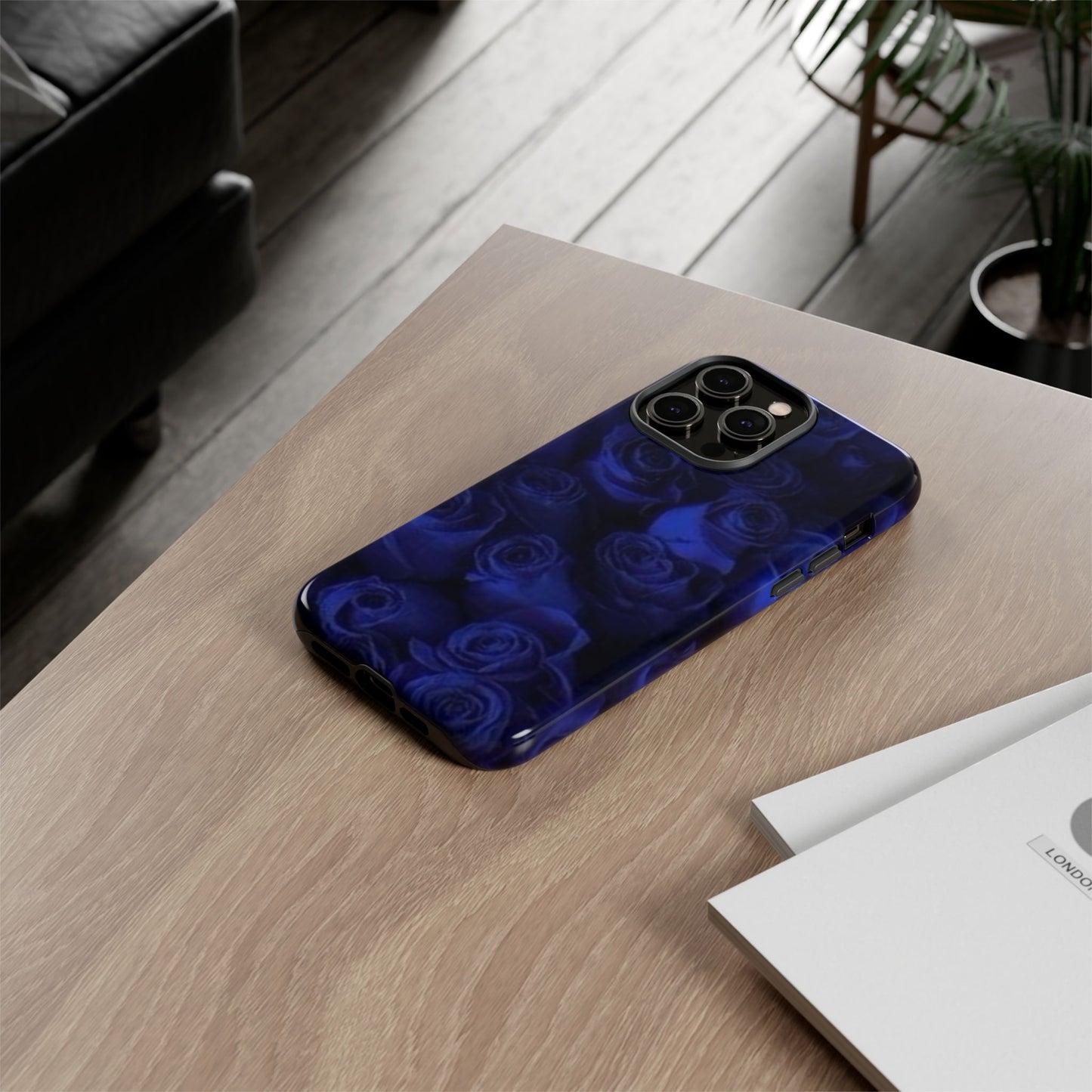 Dark Blue Roses Tough Phone Case