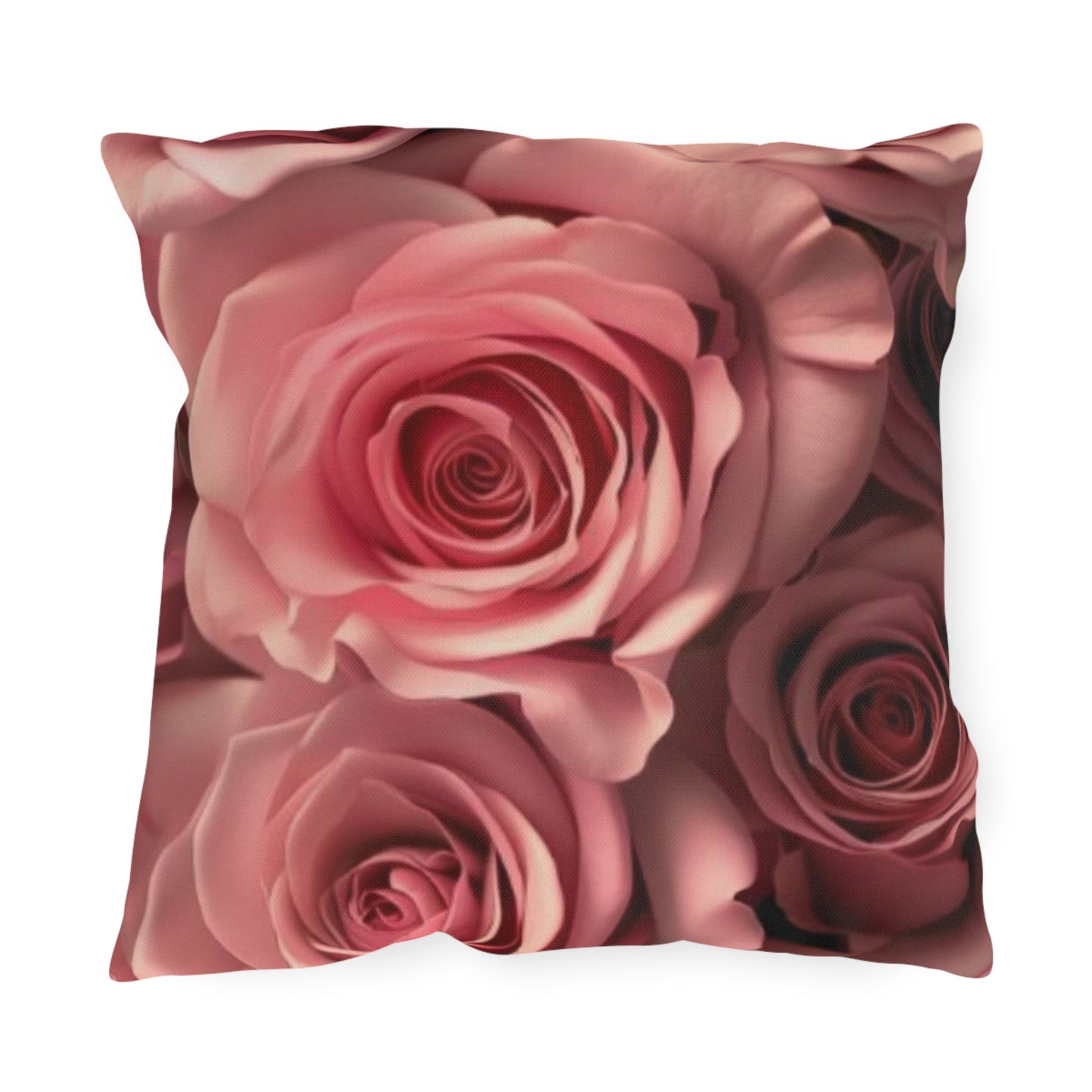 Pink Roses Outdoor Pillow