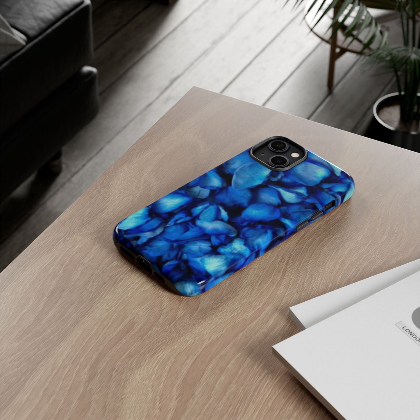Blue Petals Tough Phone Case