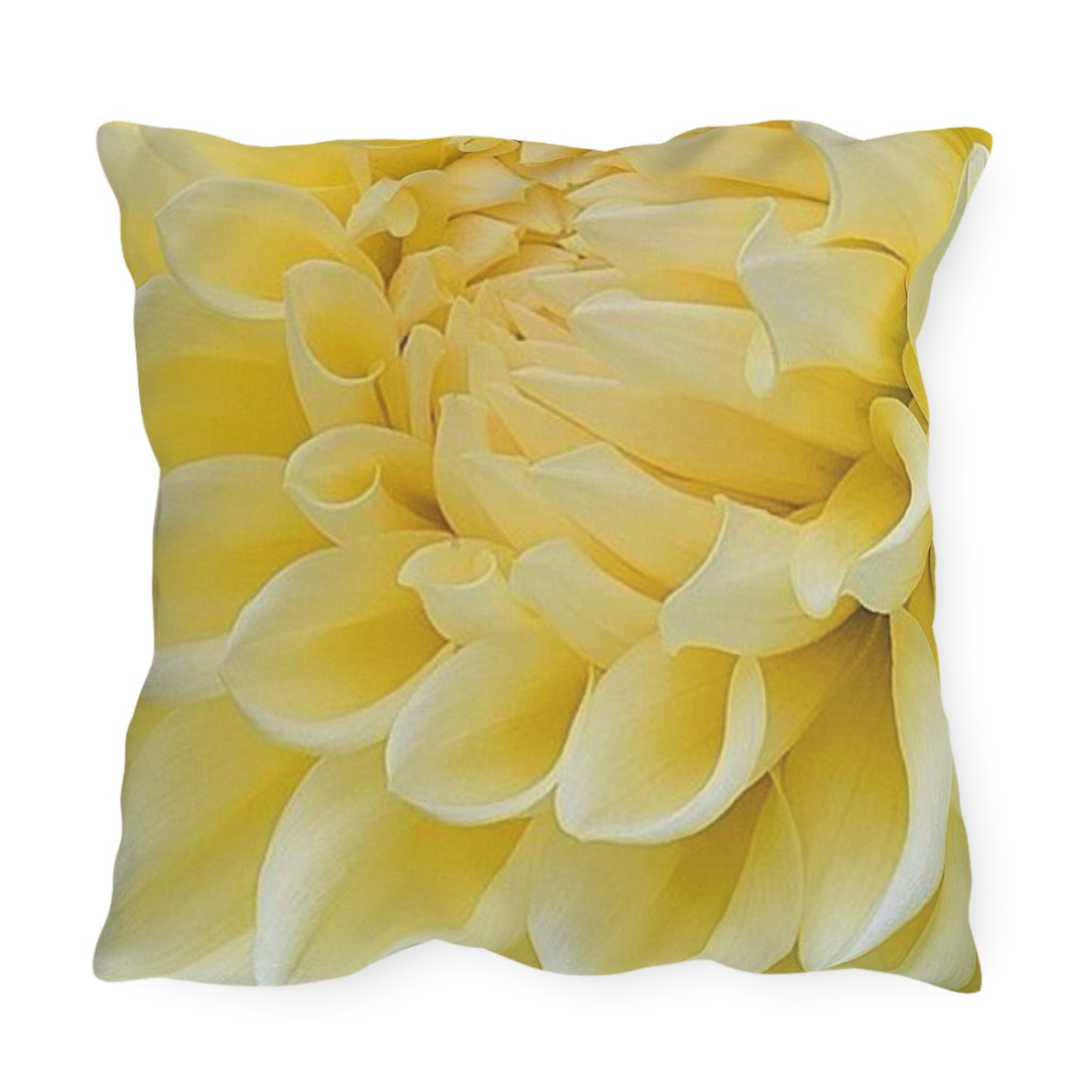 Yellow Dahlia Outdoor Pillow