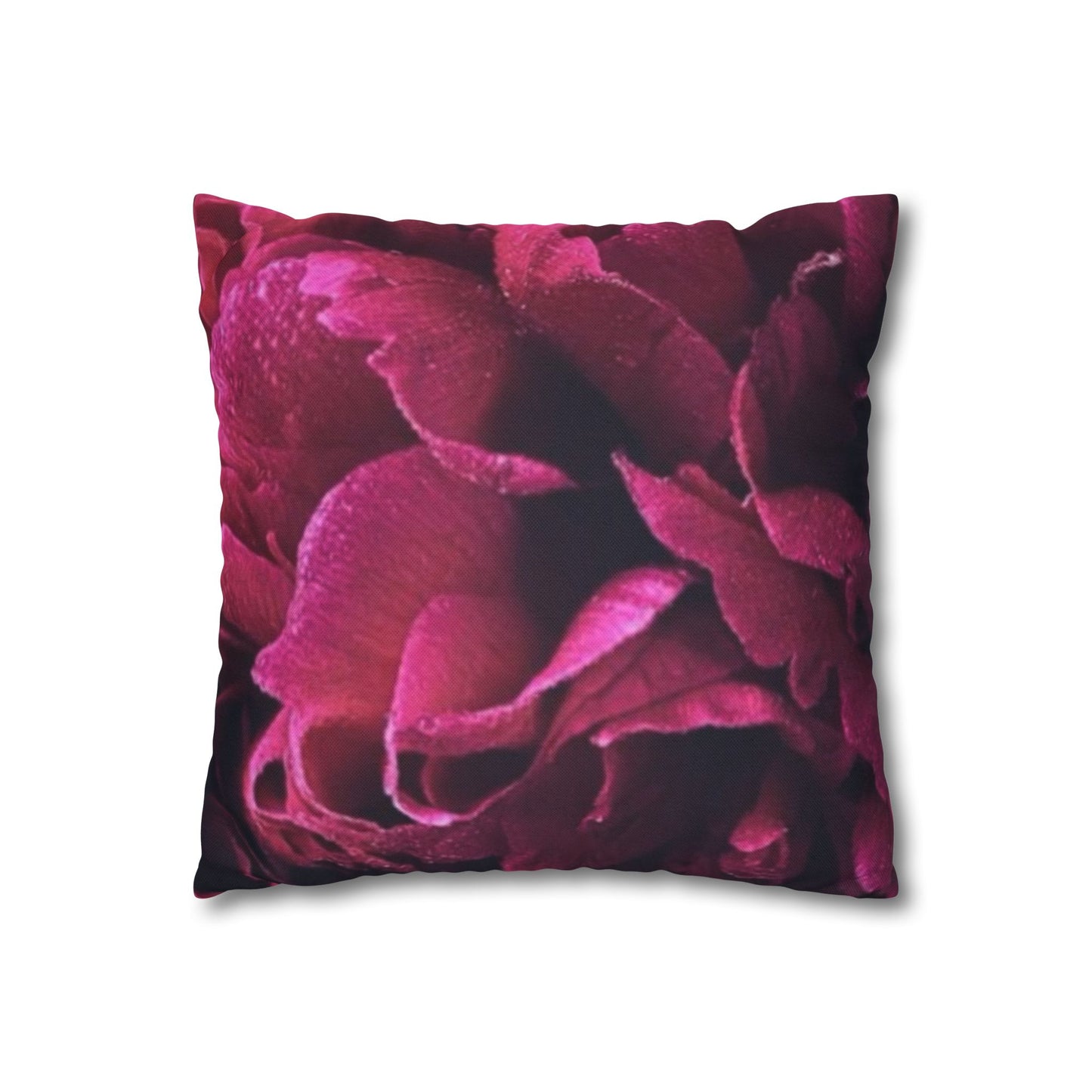 Magenta Floral Square Pillowcase