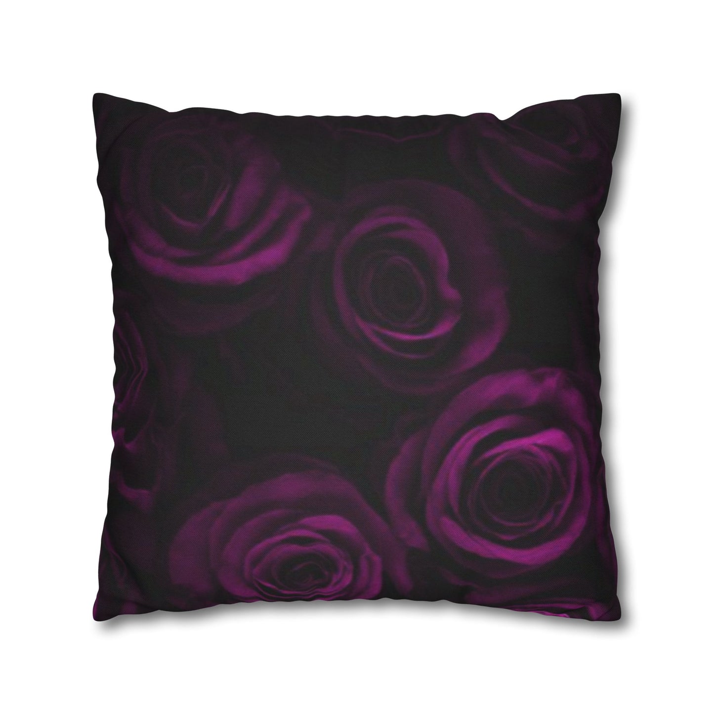 Dark Purple Roses Square Pillowcase