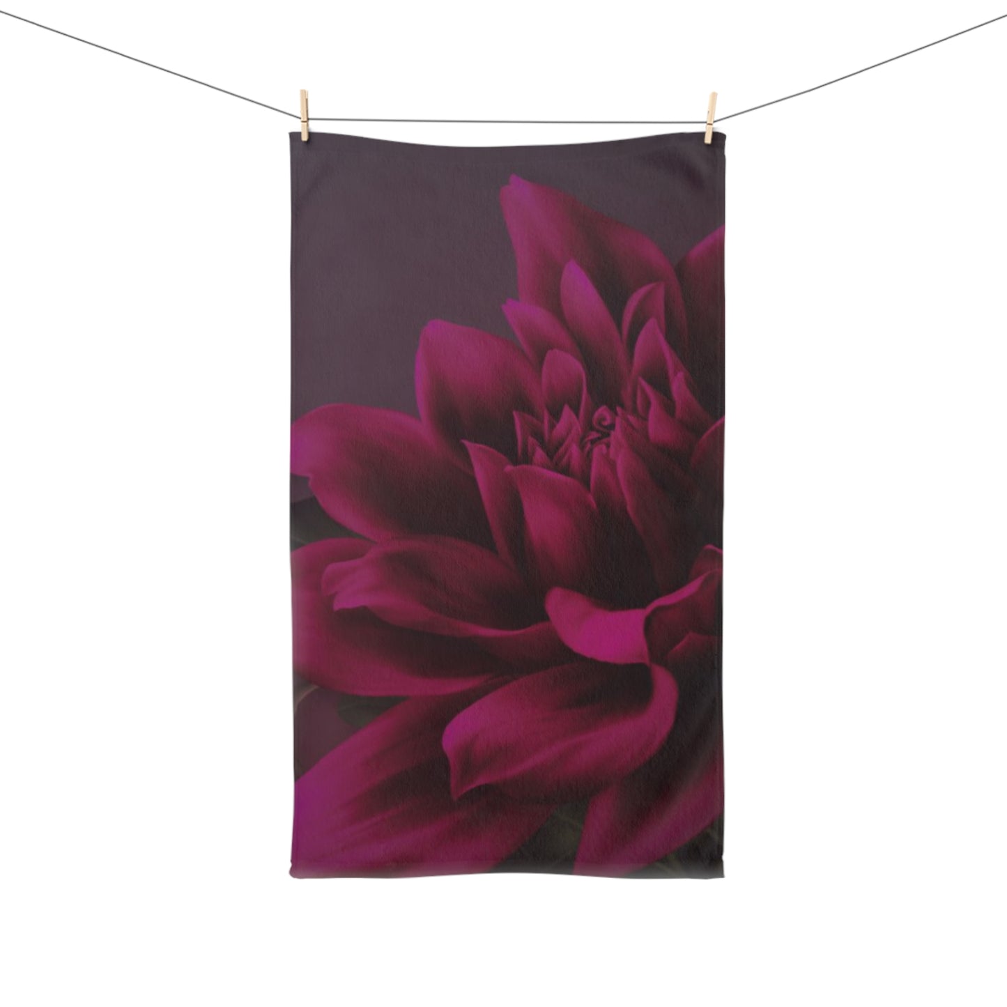 Magenta Dahlia Hand Towel
