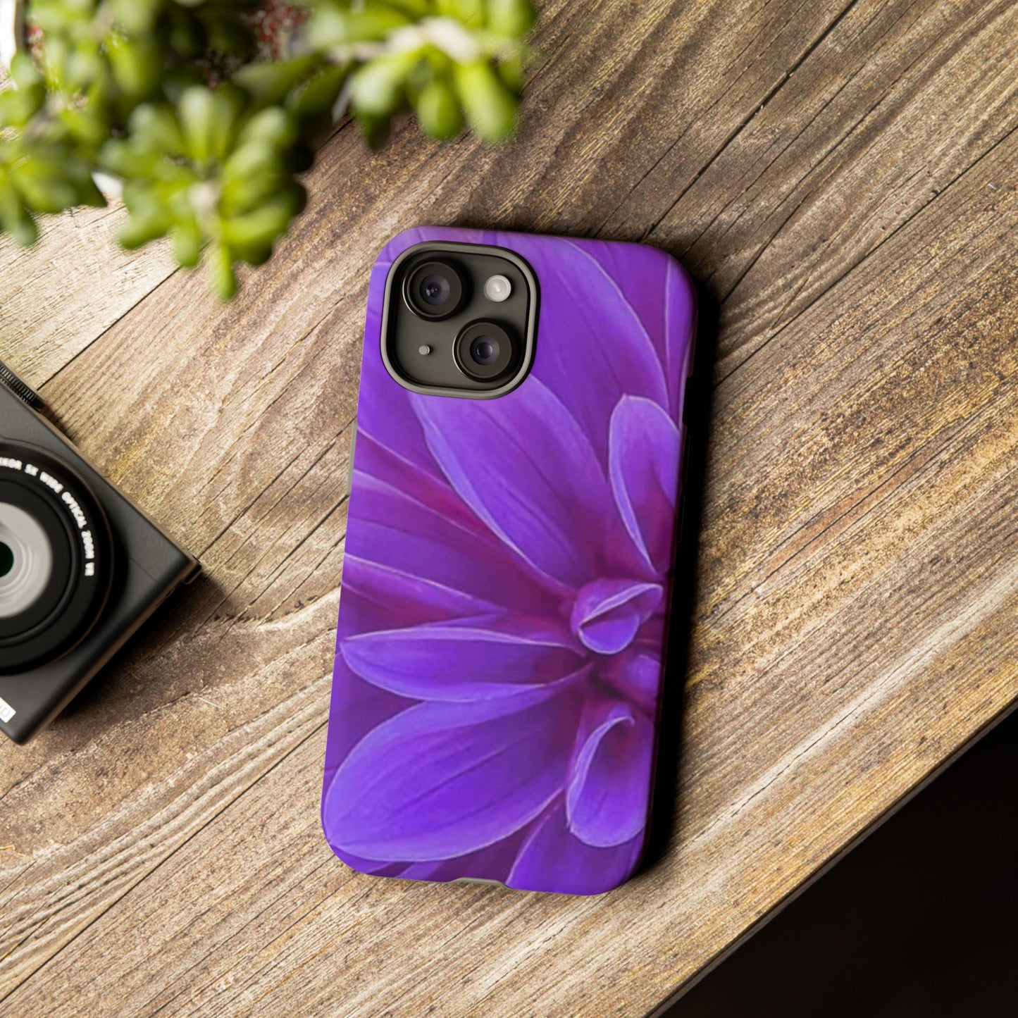 Purple Dahlia Tough Phone Case