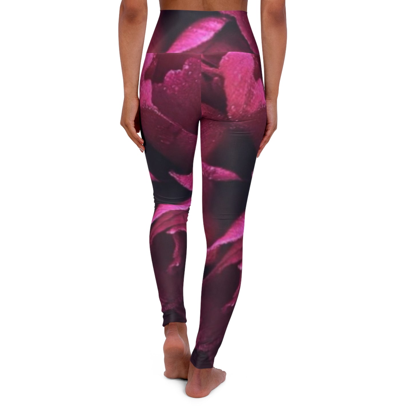 Magenta Floral Skinny Fit Legging for Gym