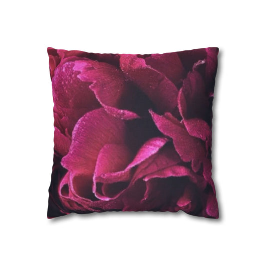 Magenta Floral Square Pillowcase