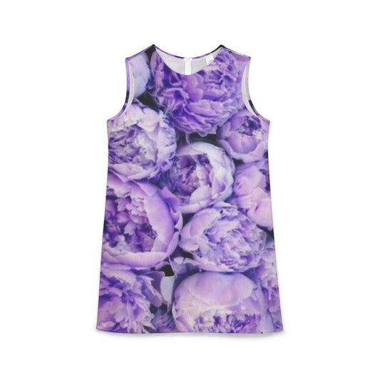 Purple Peony Sleeveless Dress