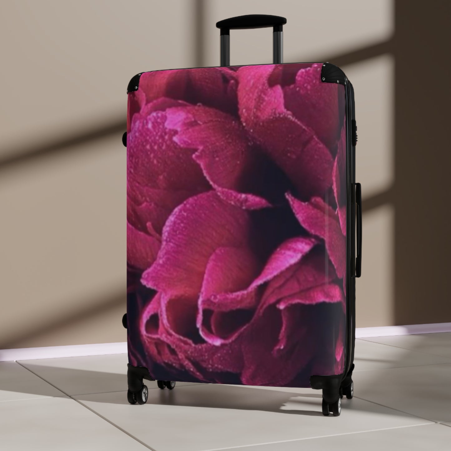 Magenta Floral Suitcase
