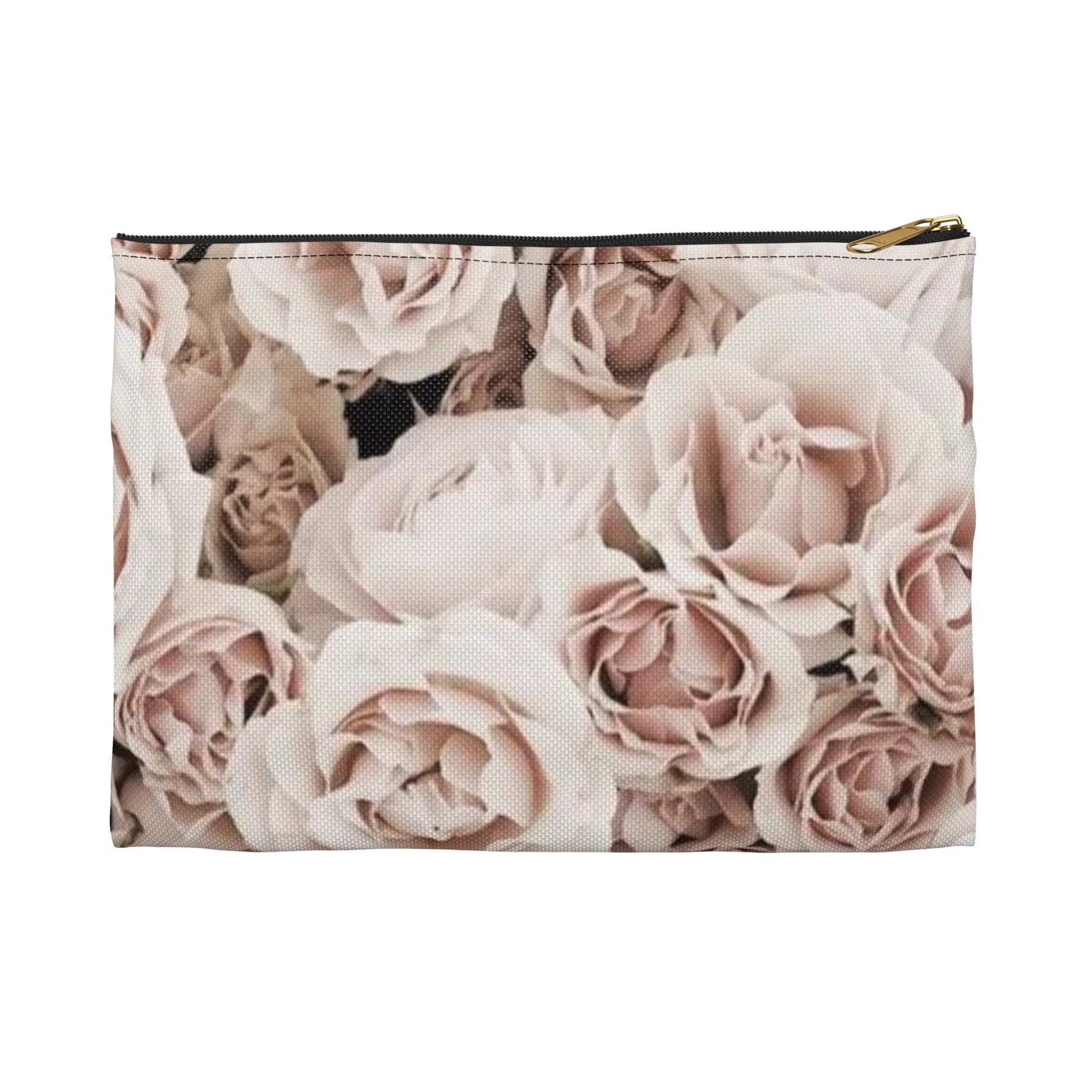 Light Pink Roses Floral Accessory Pouch – Delicate & Lovely