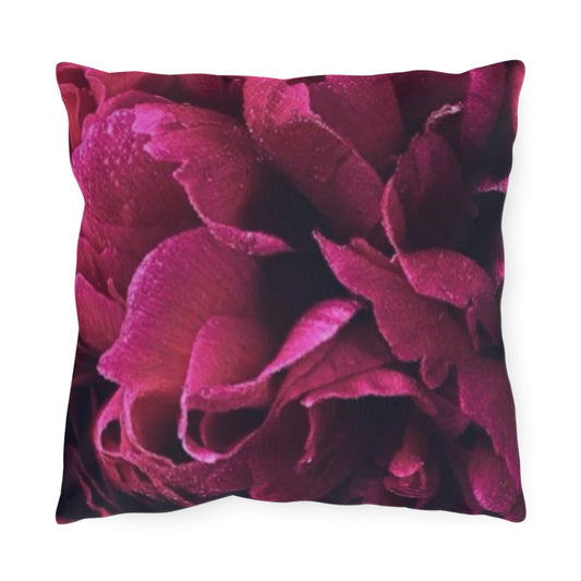 Magenta Floral Outdoor Pillow