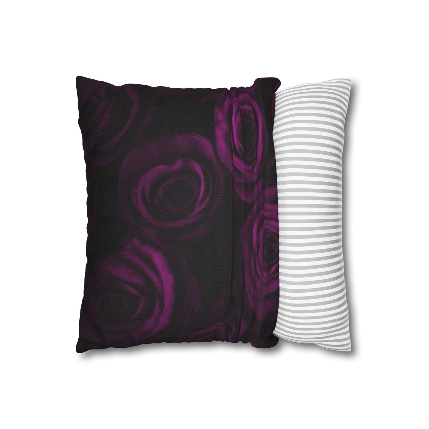 Dark Purple Roses Square Pillowcase
