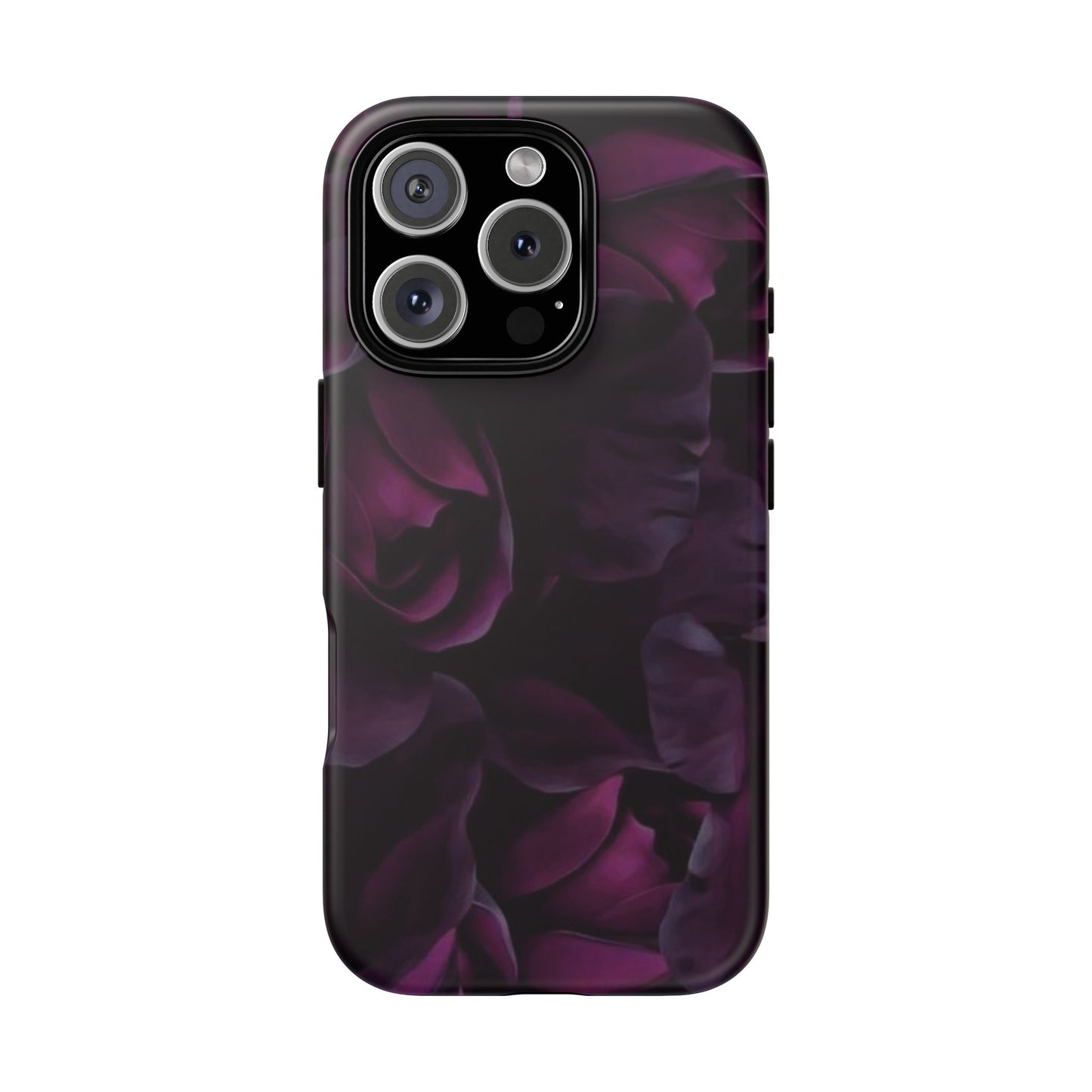 Dark Purple Floral Tough Phone Case