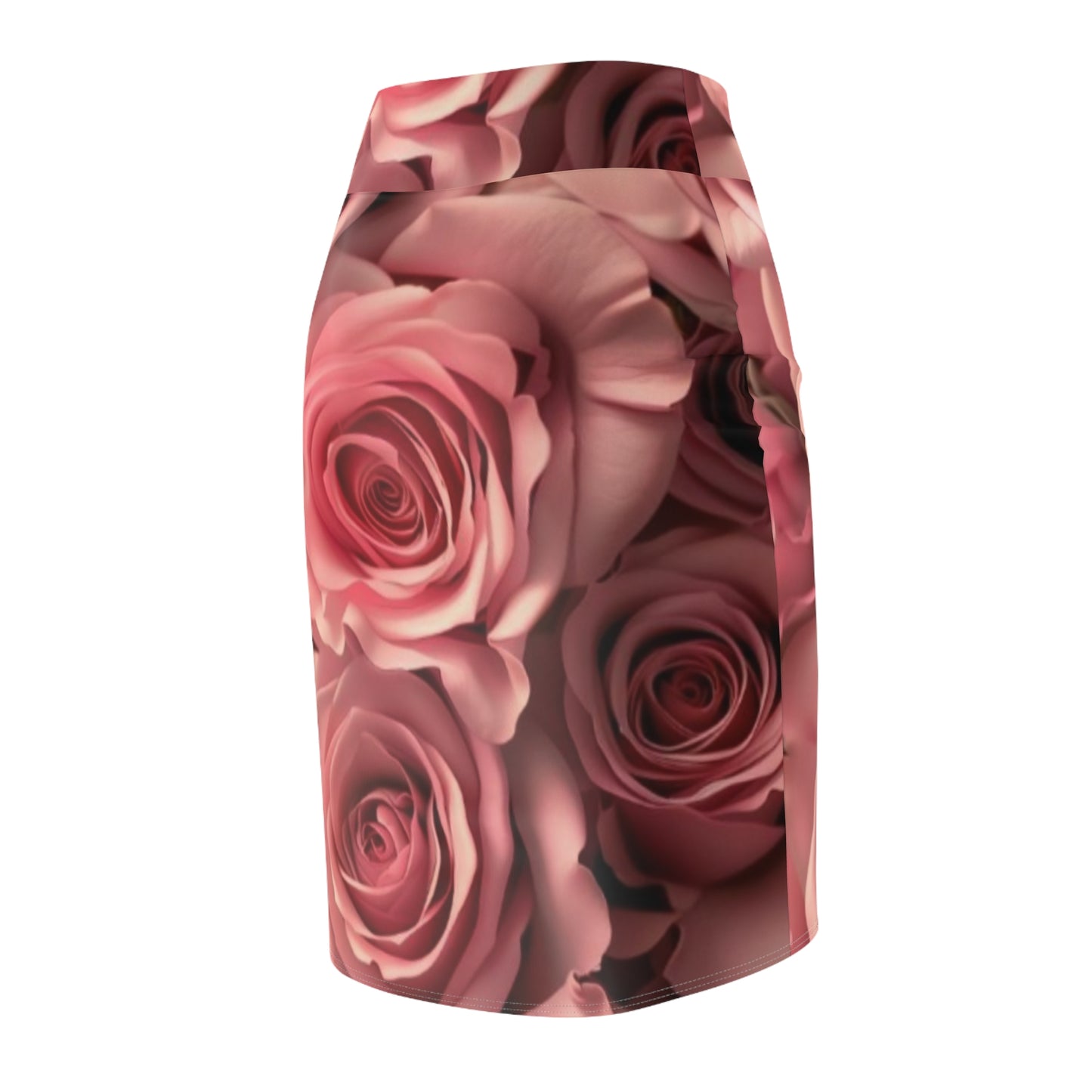 Pink Roses Pencil Skirt