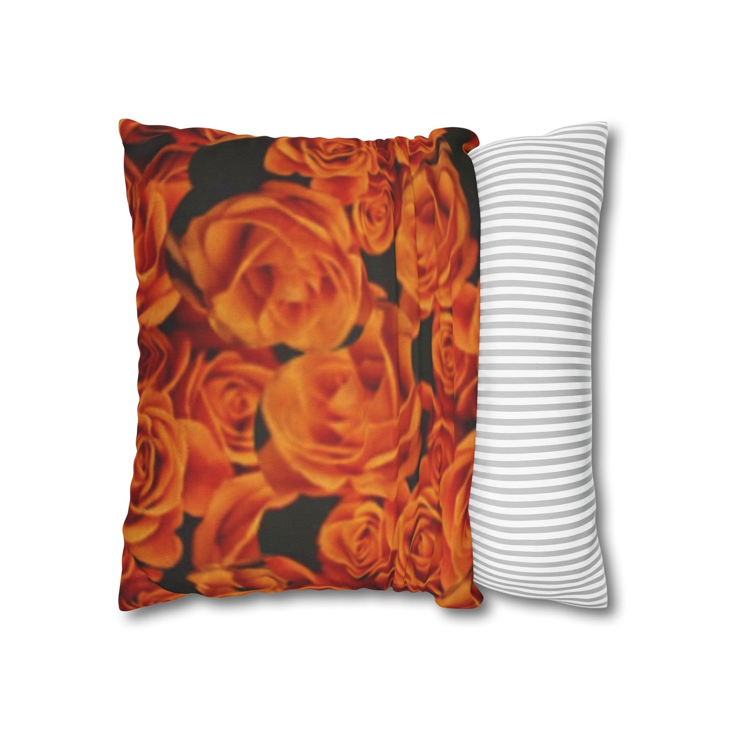 Orange Roses Square Pillowcase