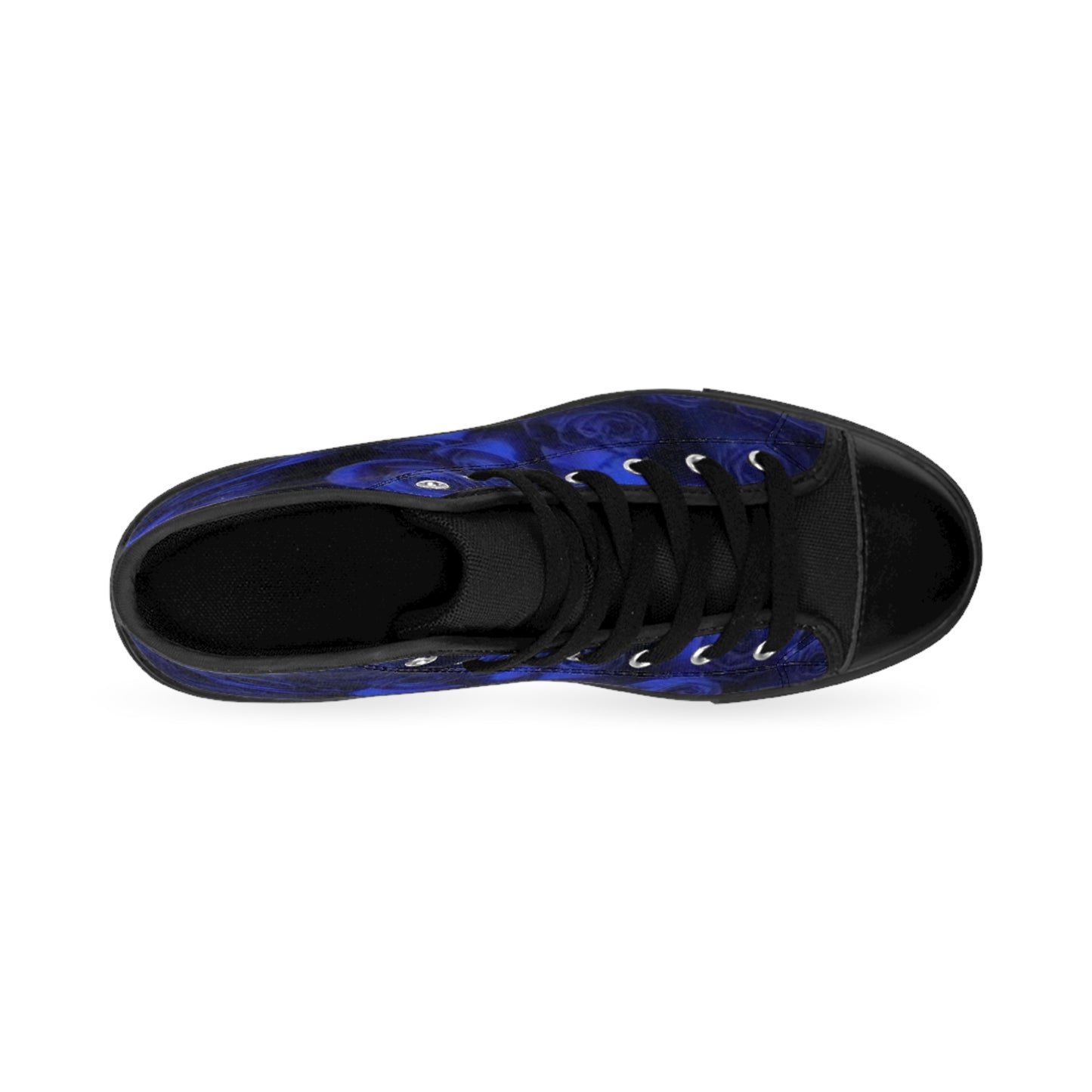 Dark Blue Roses High Top Sneakers