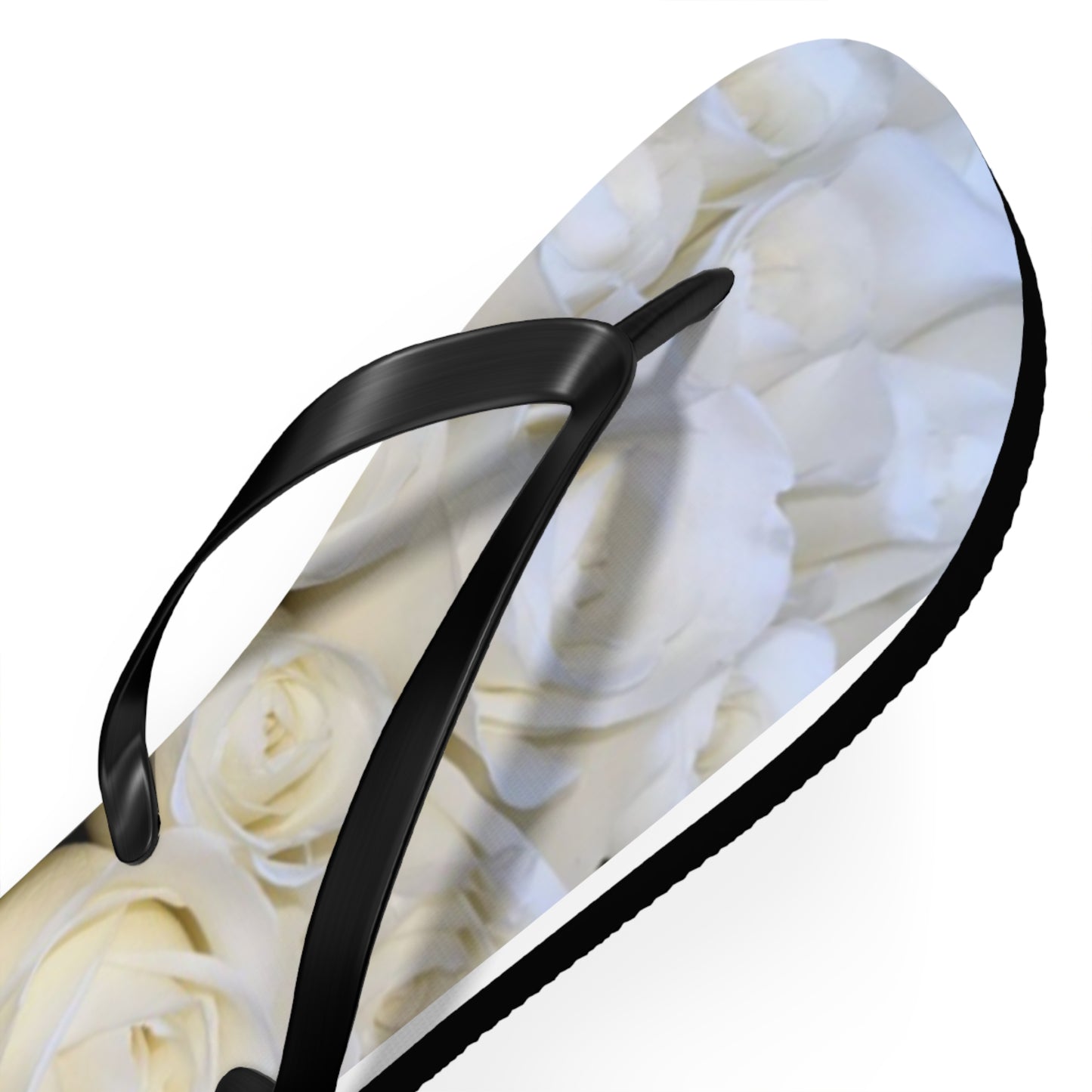 White Roses Flip Flops