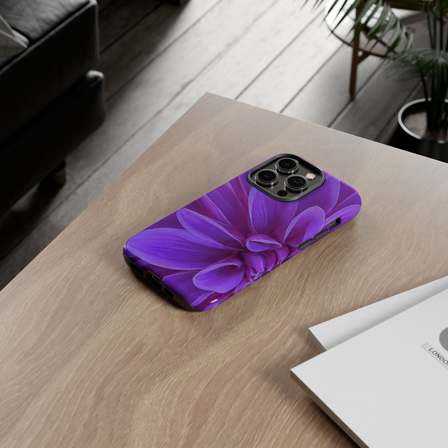 Purple Dahlia Tough Phone Case