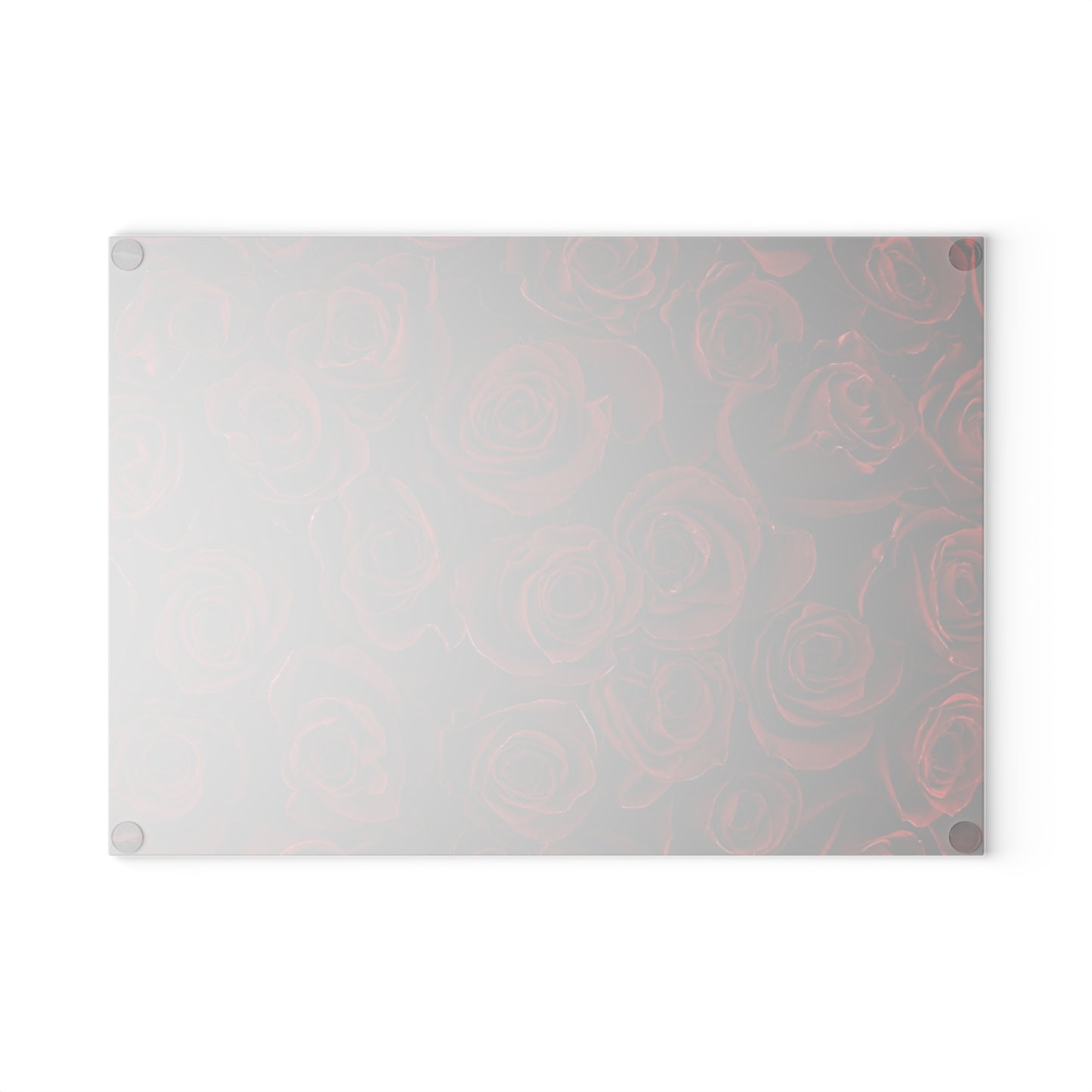 Red Roses Floral Glass Cutting Board – Romantic & Functional Kitchen Accessory