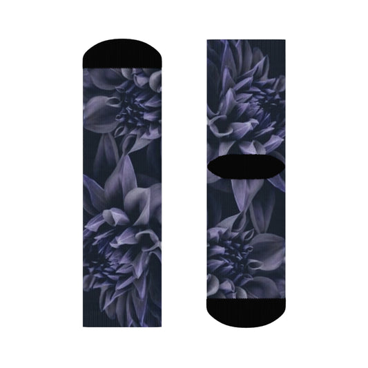 Blue Dahlia Crew Socks
