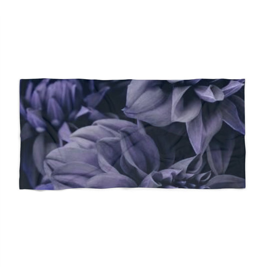 Blue Dahlia Beach Towel