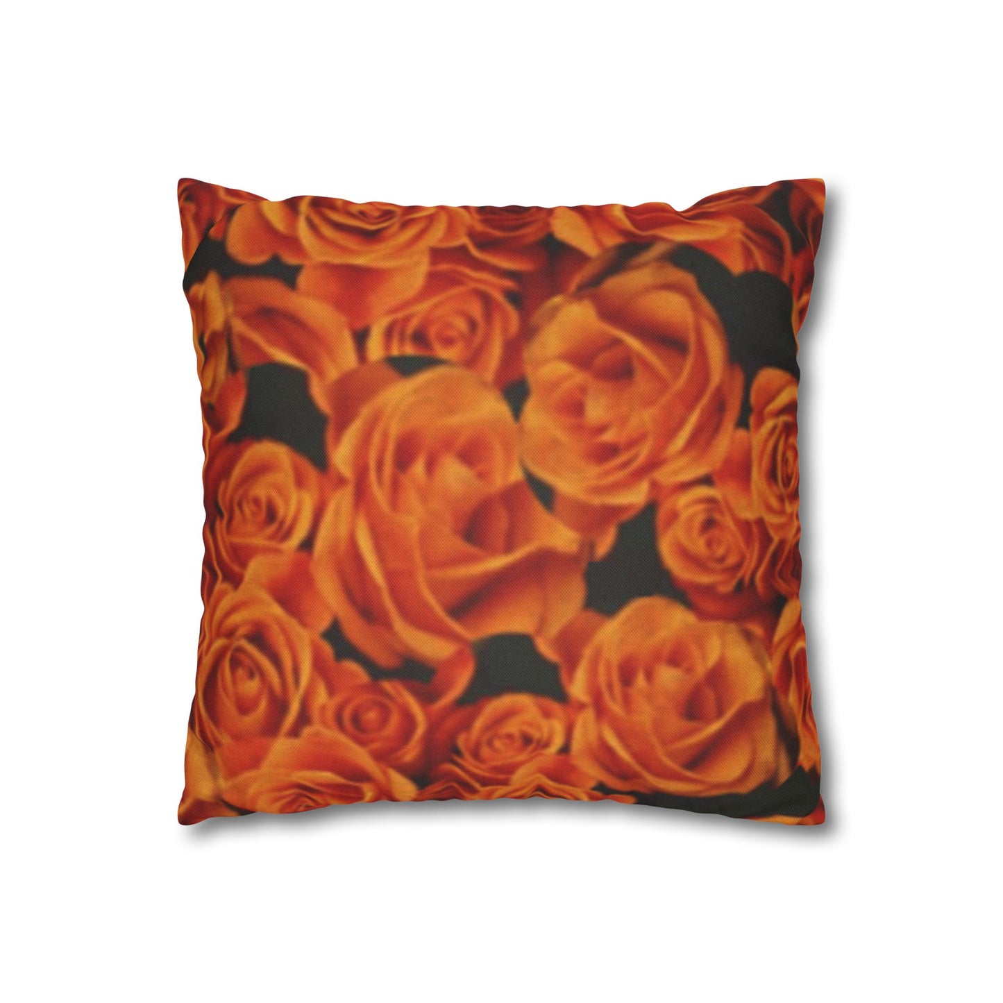 Orange Roses Square Pillowcase