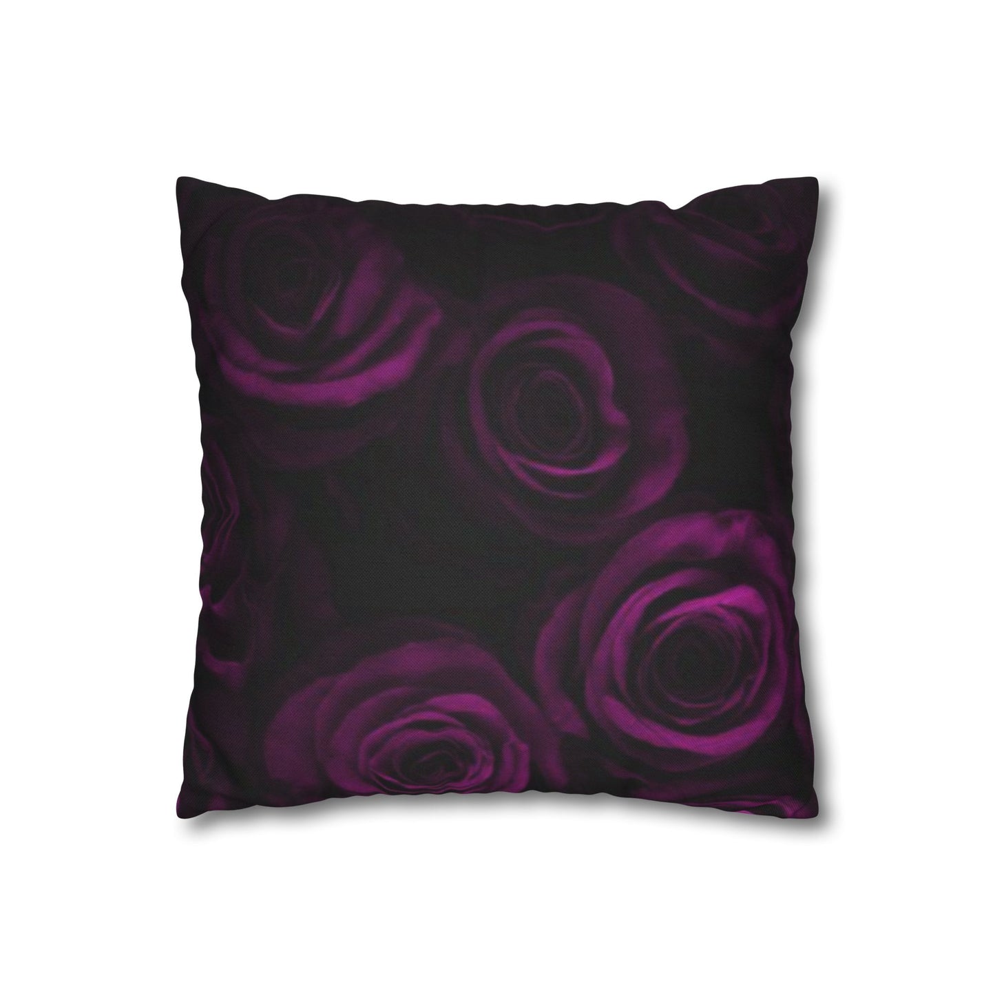 Dark Purple Roses Square Pillowcase