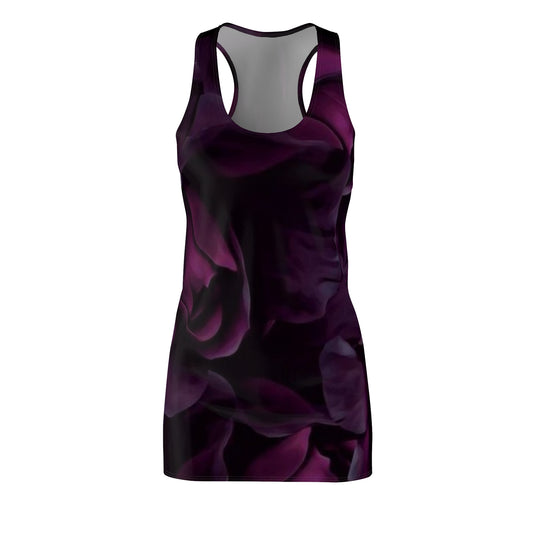 Dark Purple Dahlia Racerback Dress