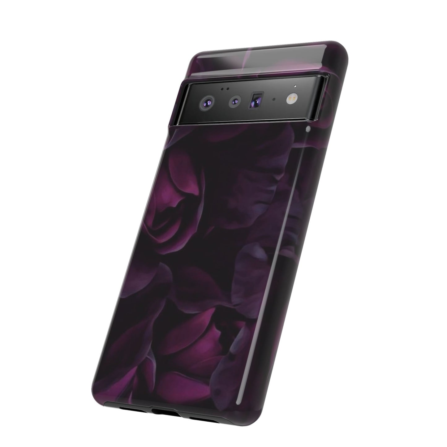 Dark Purple Floral Tough Phone Case