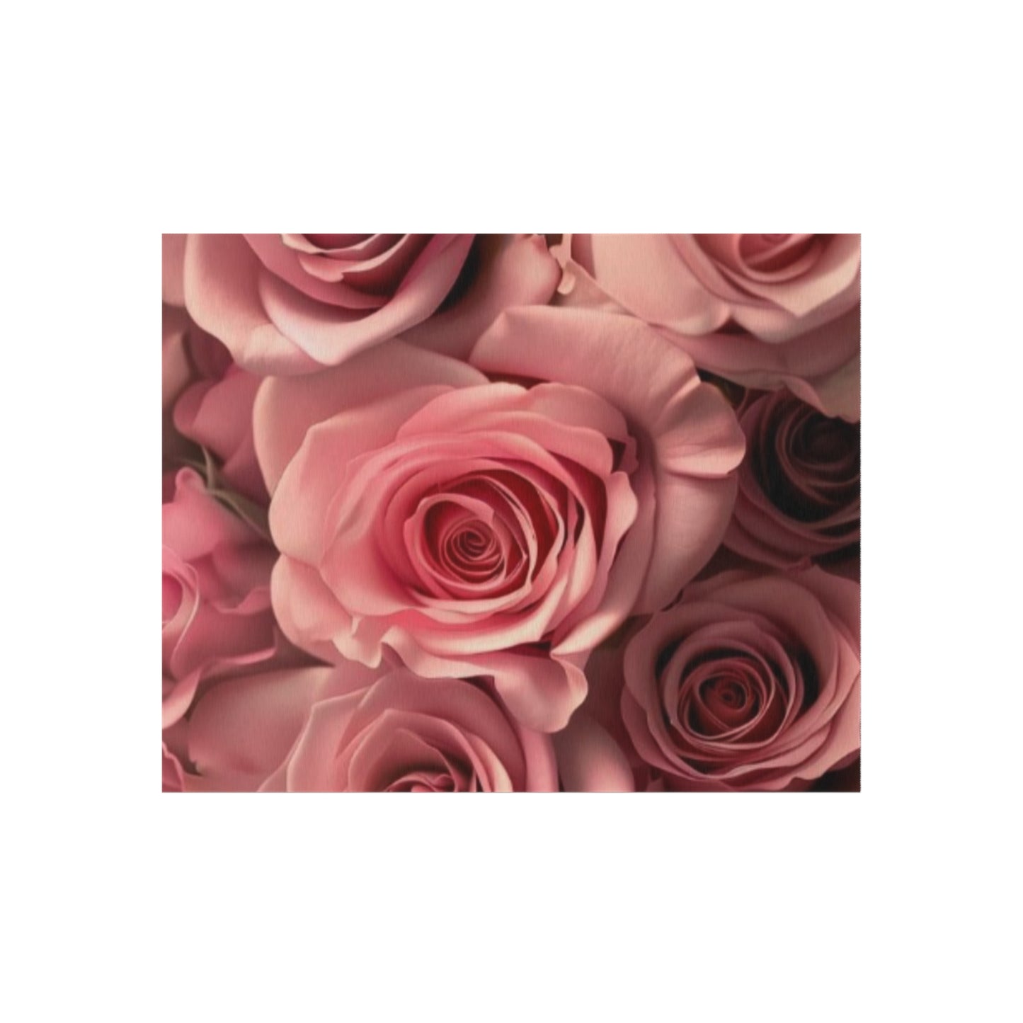 Pink Roses Outdoor Rug