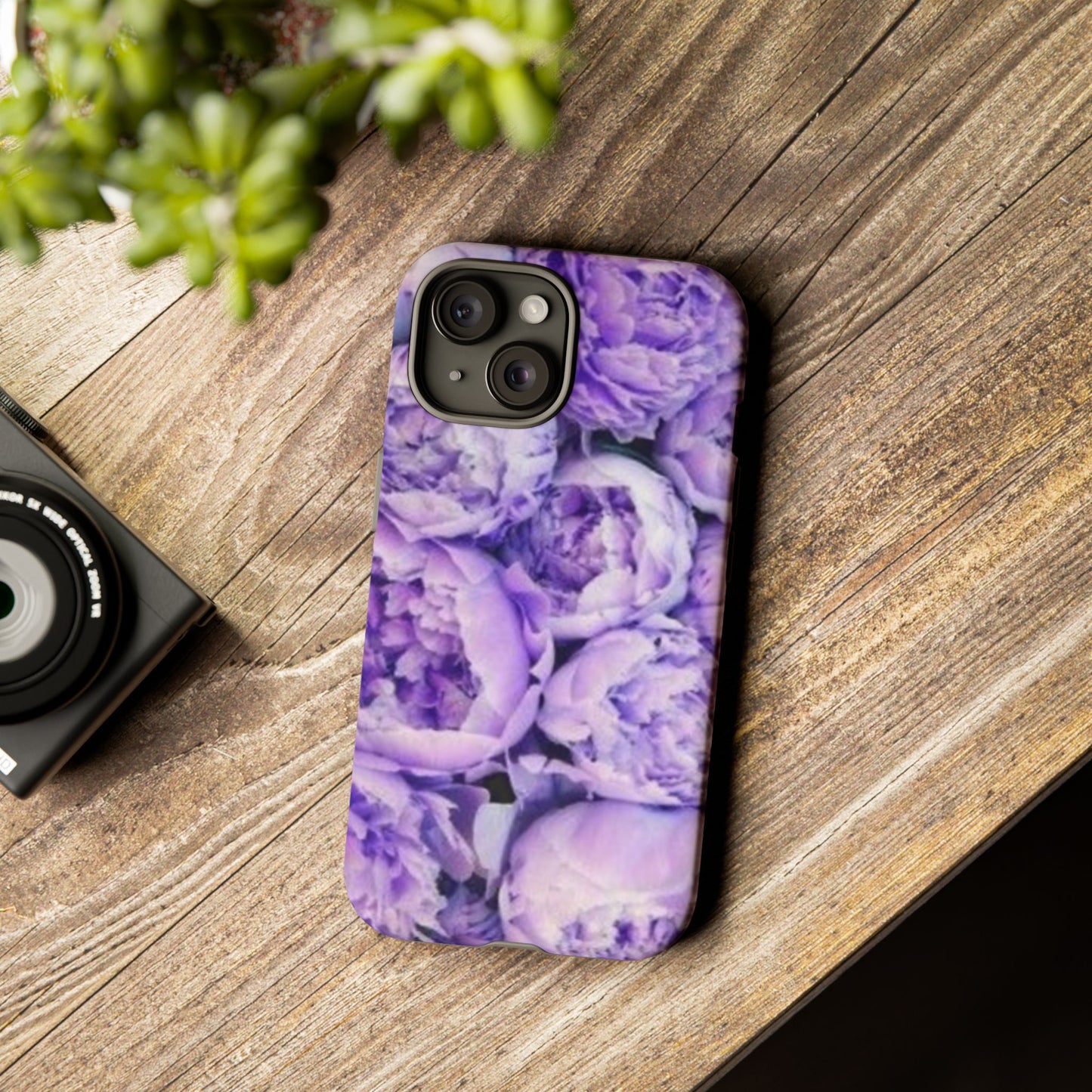Purple Peony Tough Phone Case