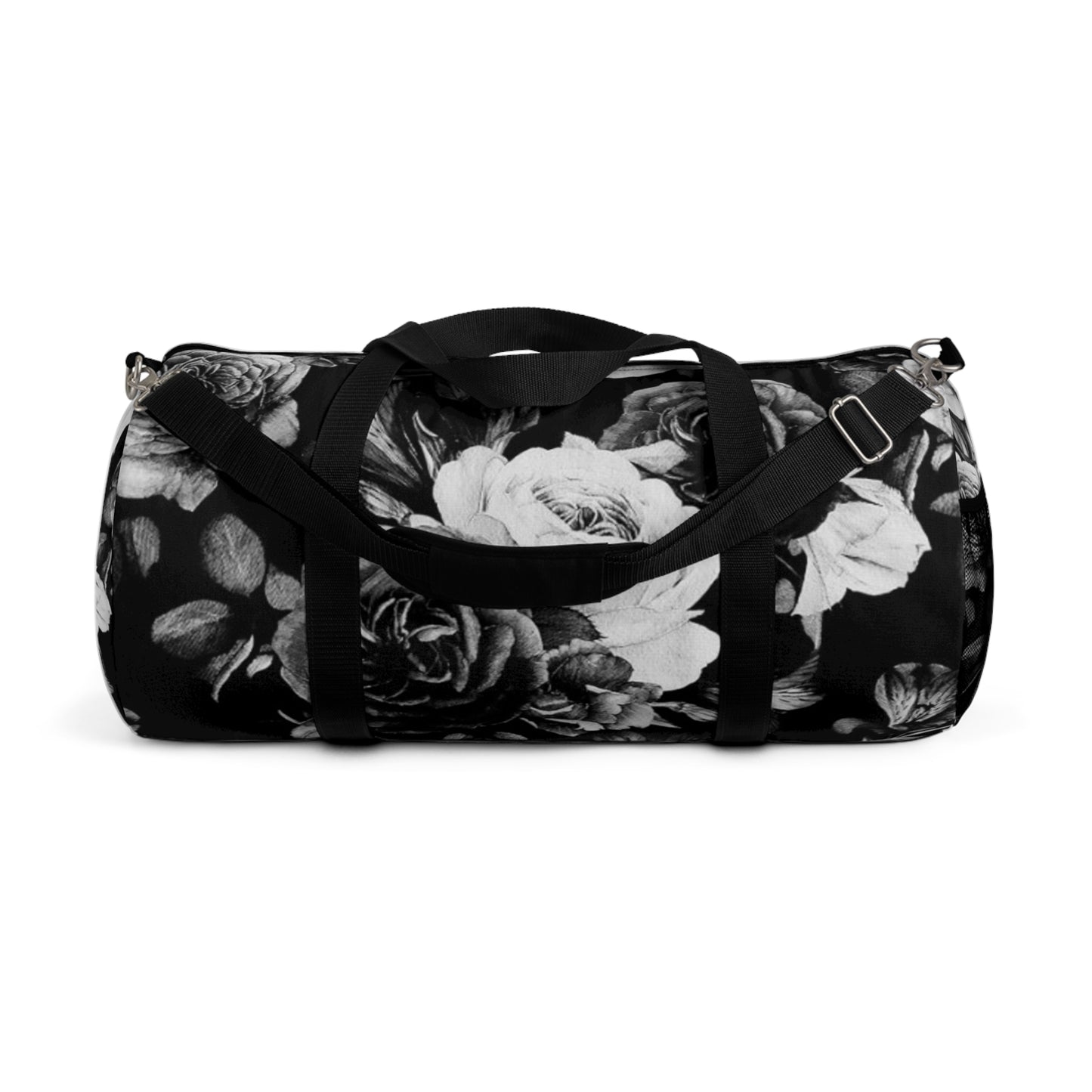 Black & White Floral Duffel Bag for Gym