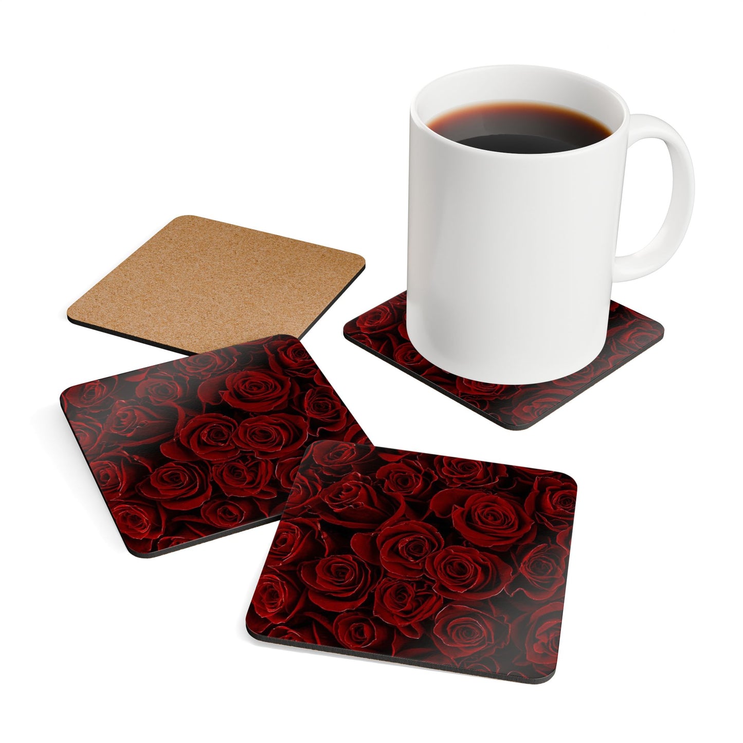 Red Roses Coaster Set