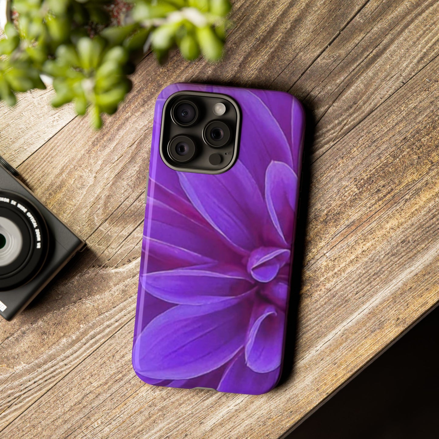 Purple Dahlia Tough Phone Case