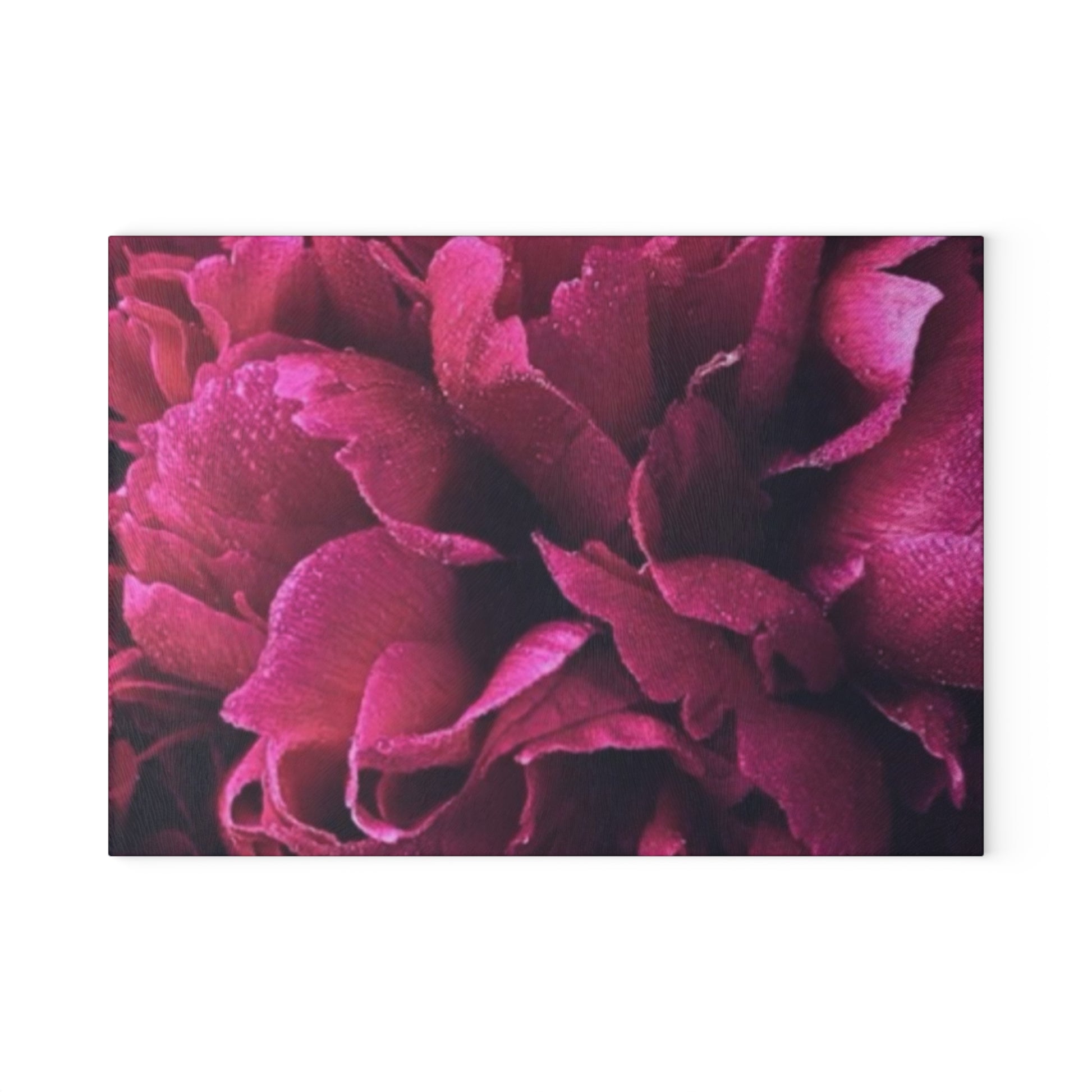 Magenta Floral Glass Cutting Board – Bright & Elegant Kitchen Accessory