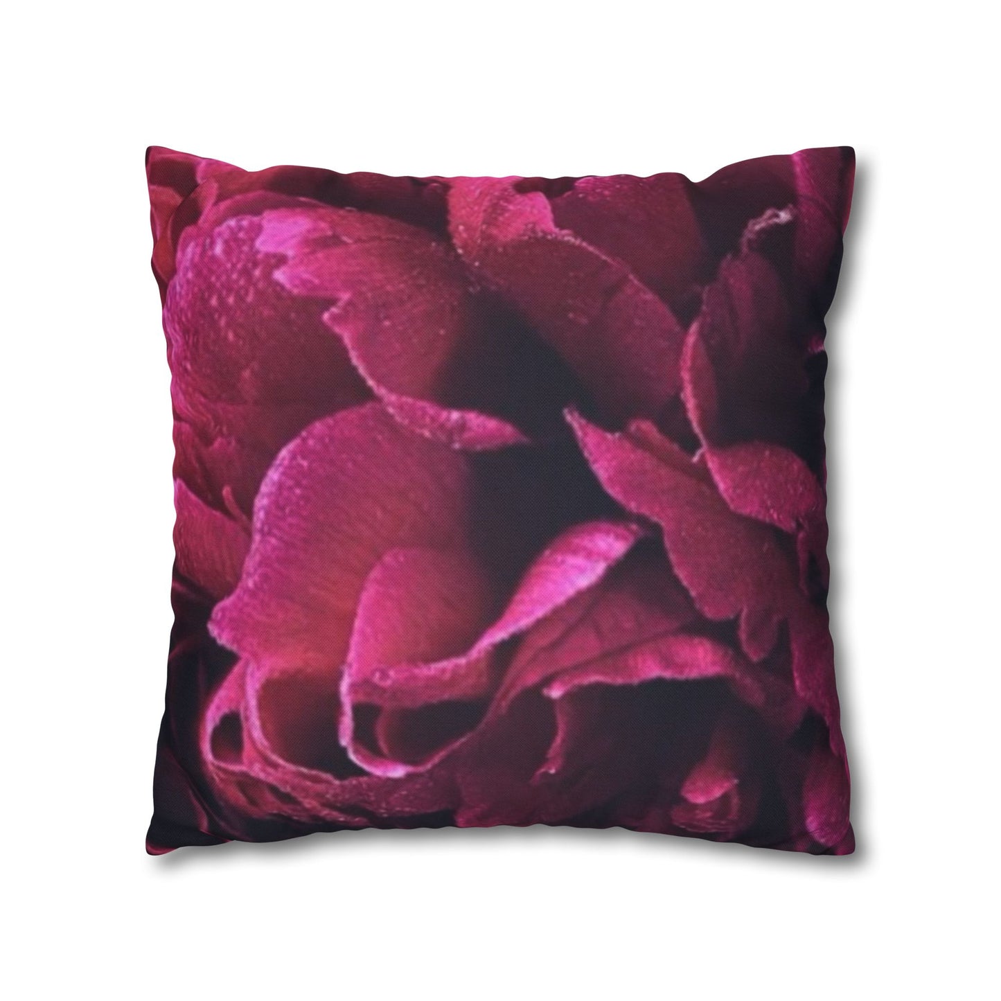 Magenta Floral Square Pillowcase