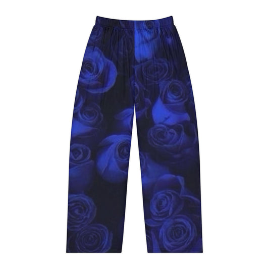 Dark Blue Roses Pajama Pants