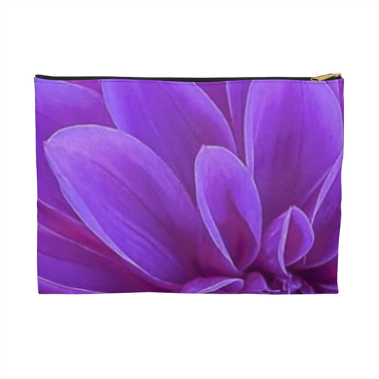 Purple Dahlia Accessory Pouch