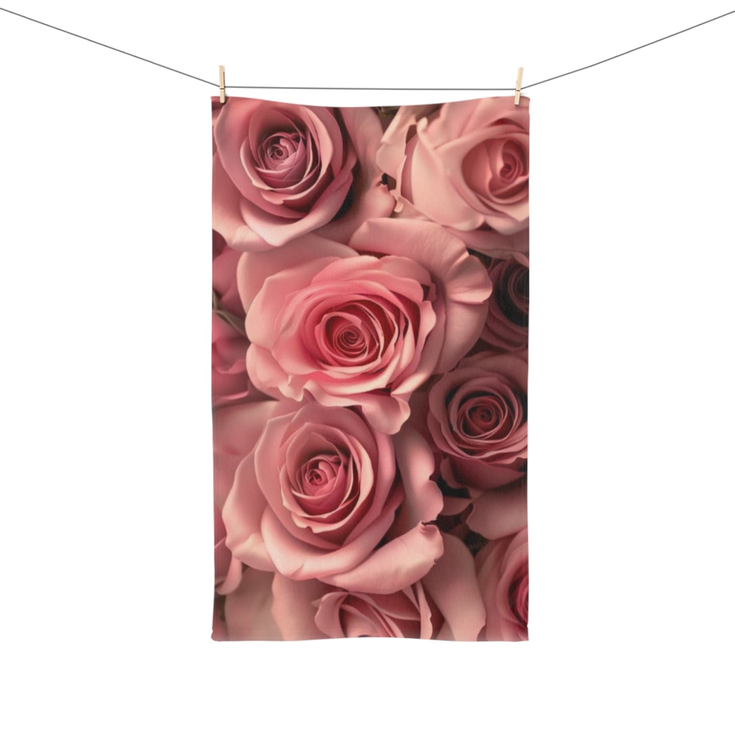 Pink Roses Hand Towel