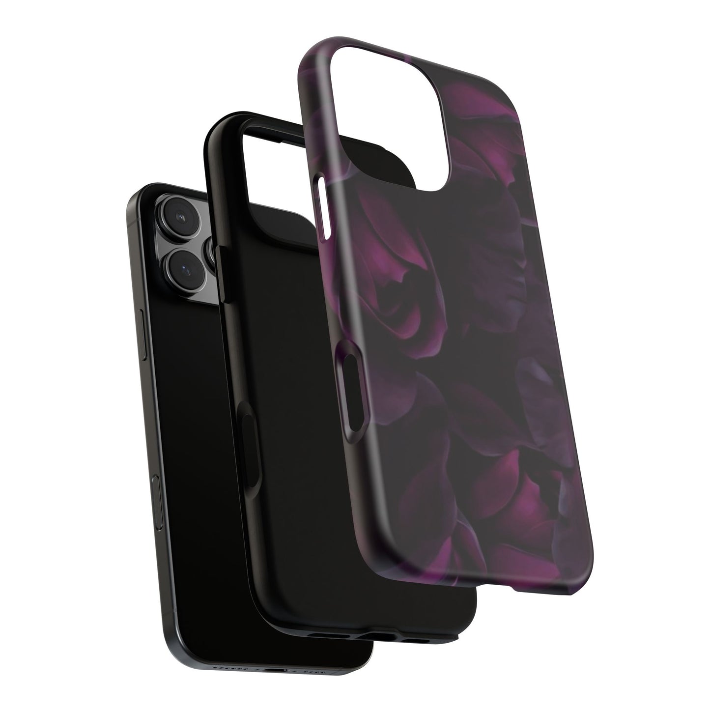 Dark Purple Floral Tough Phone Case