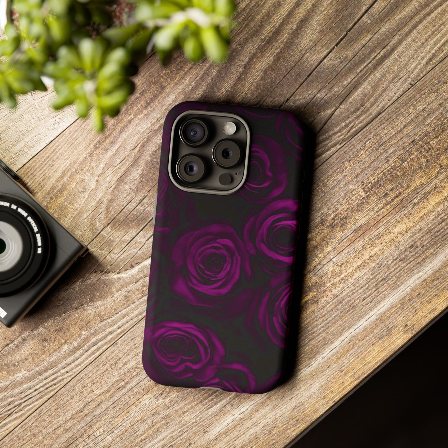 Dark Purple Roses Phone Tough Case