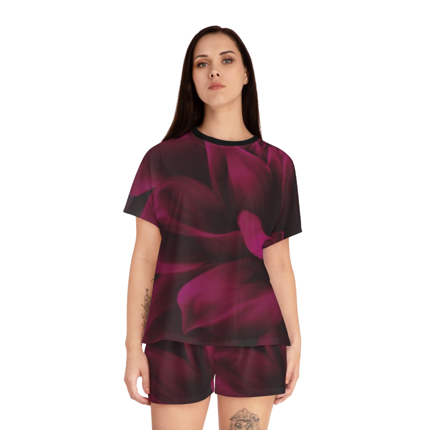 Magenta Dahlia Pajama Set
