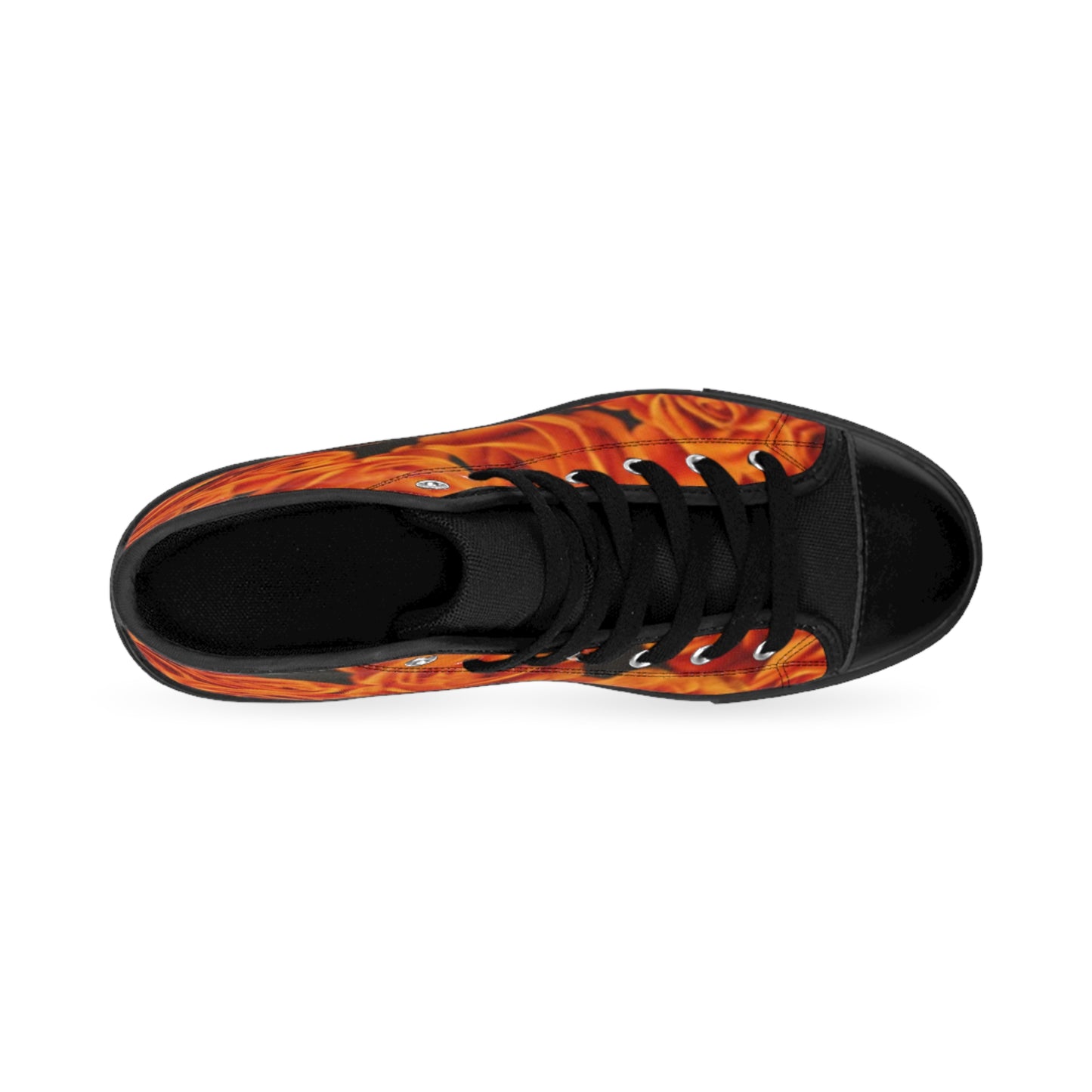 Orange Roses High Top Sneakers