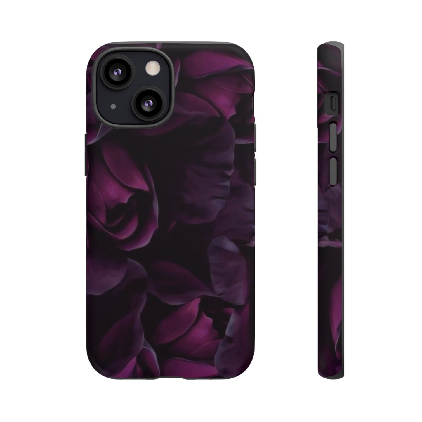 Dark Purple Floral Tough Phone Case