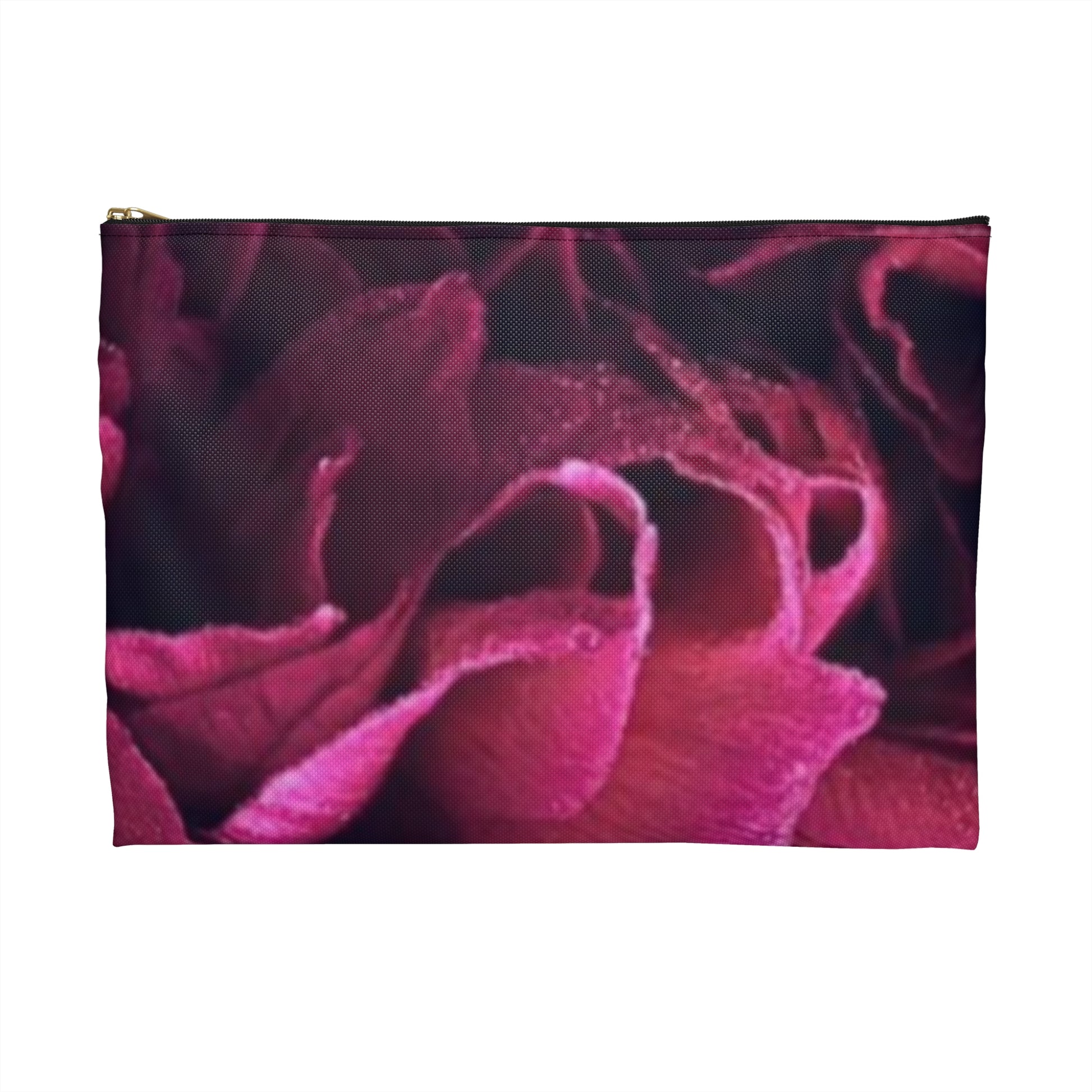 Magenta Floral Accessory Pouch – Bright & Bold