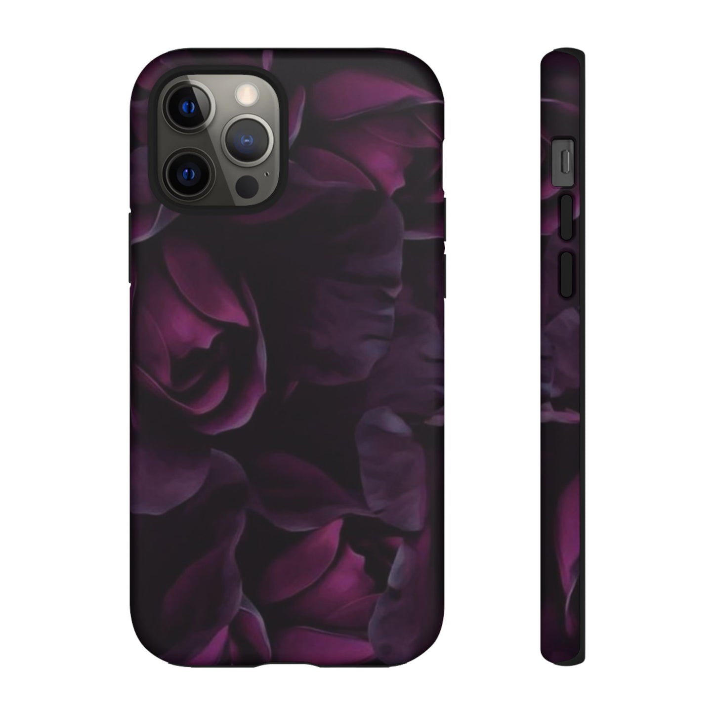 Dark Purple Floral Tough Phone Case