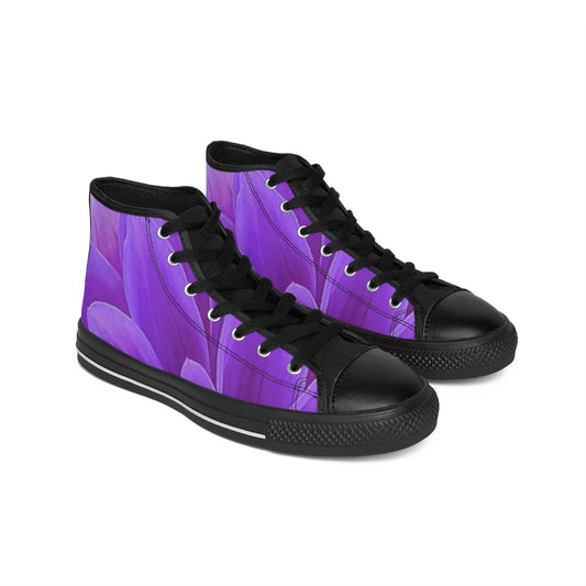 Purple Dahlia High Top Sneakers