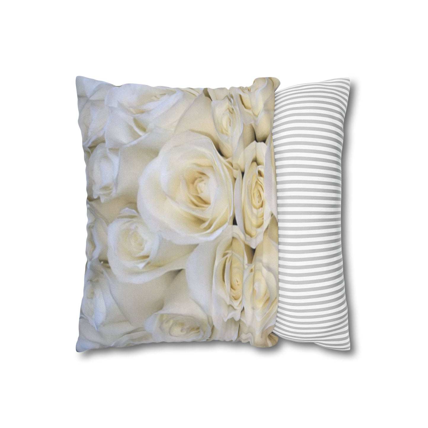 White Roses Square Pillowcase