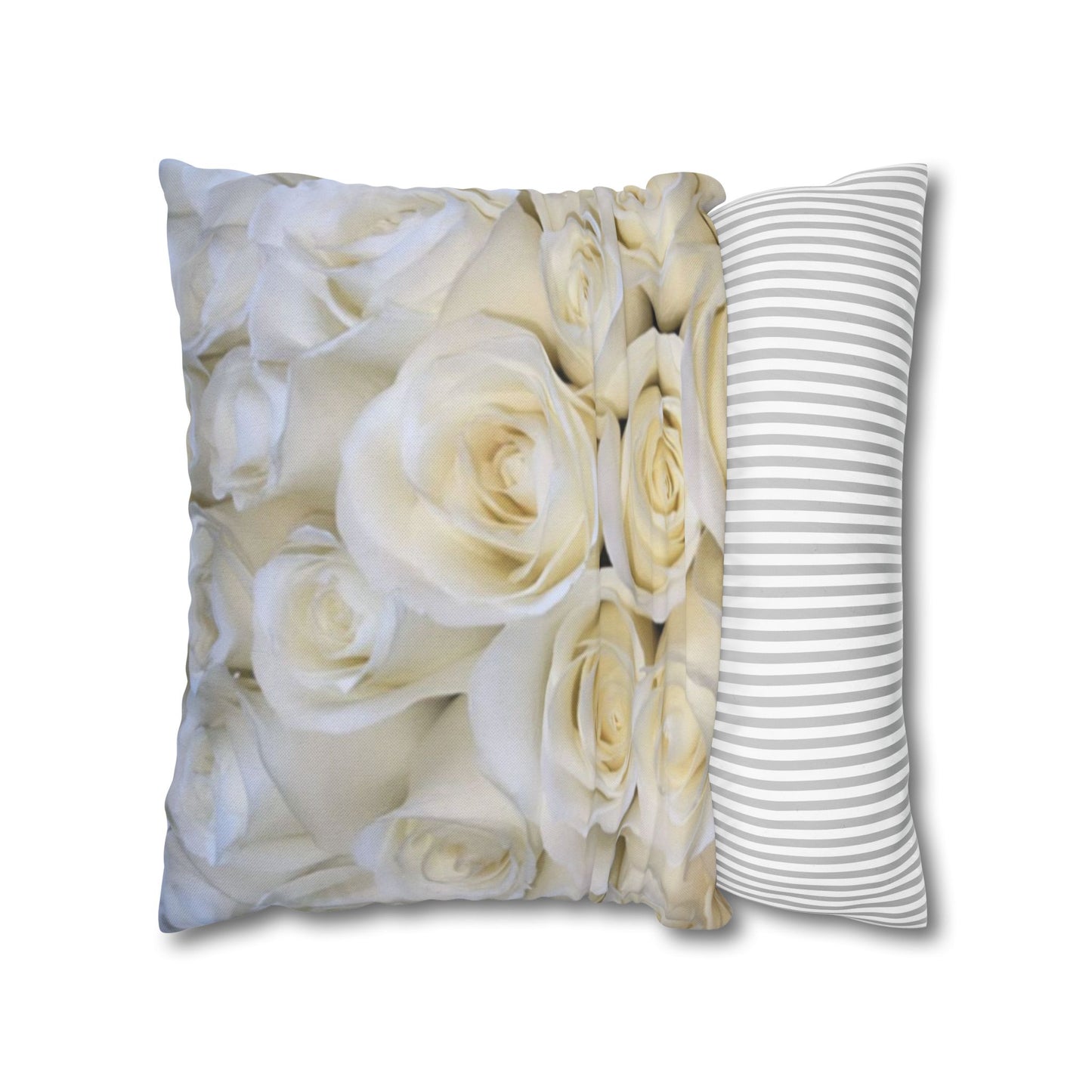White Roses Square Pillowcase