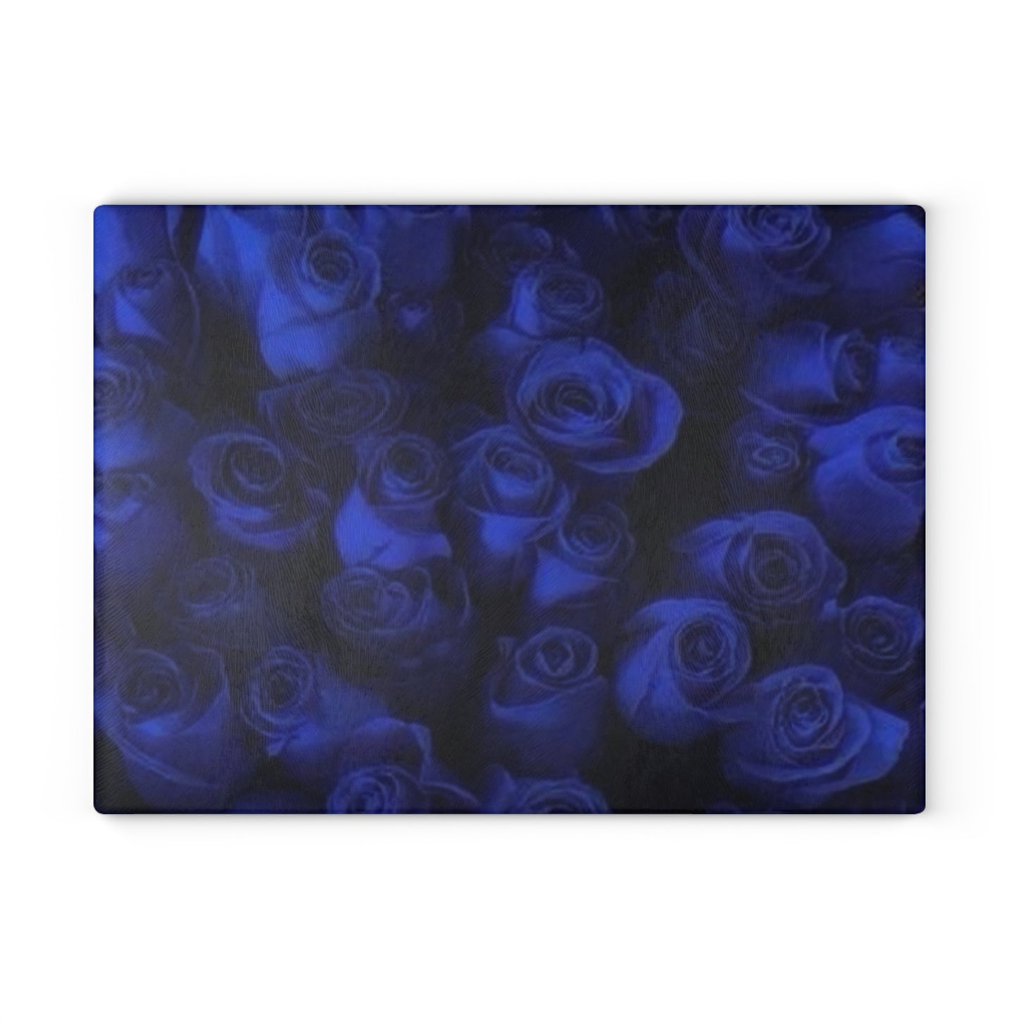 Dark Blue Roses Cutting Board